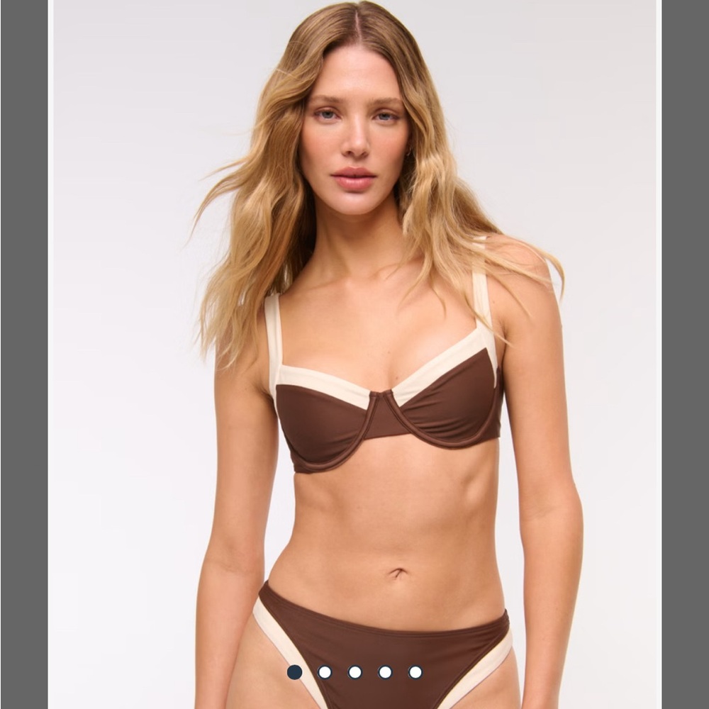 Abercrombie & Fitch Brown and Cream Bikini